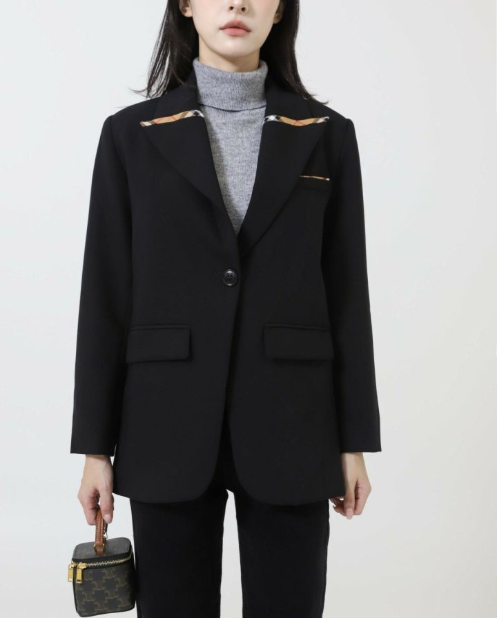 버버리  원버튼 더블 브레스트 자켓 