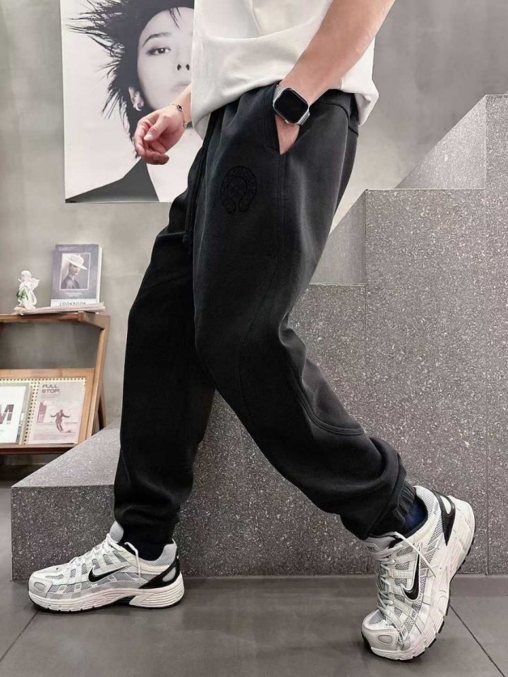 크롬하츠   자수로고 워싱 와이드 조거팬츠