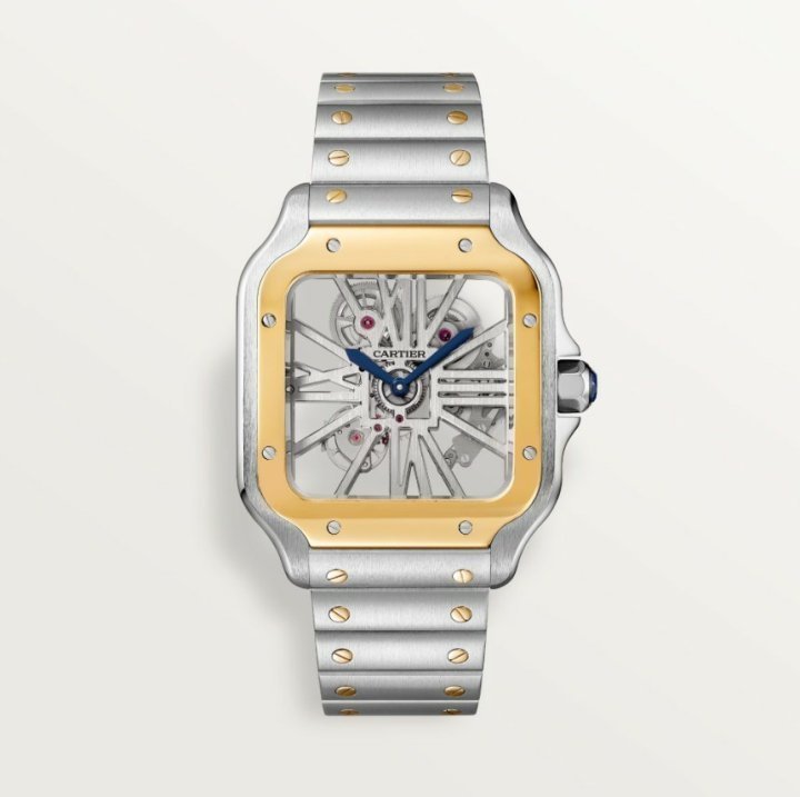 까르띠에  산토스 드 스켈레톤 워치 