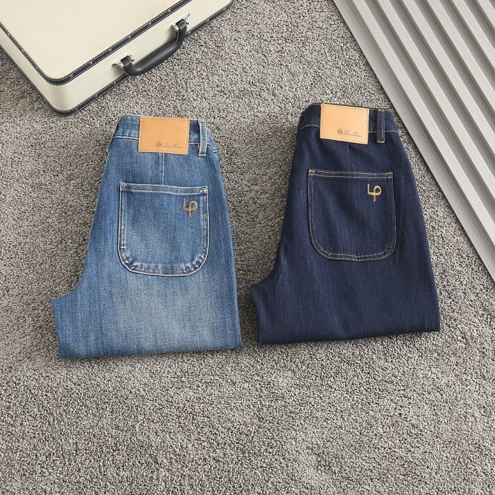 로로피아나   여성 LP자수 스판 데님진