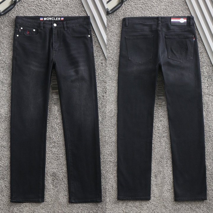 몽클레어   오뚜기 엠보로고 스판 데님 블랙진 