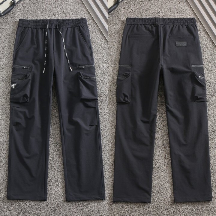 프라다  세미와이드 카고 밴딩팬츠