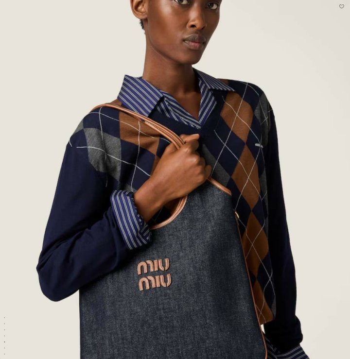 미우미우  아이비 데님 백 레귤러