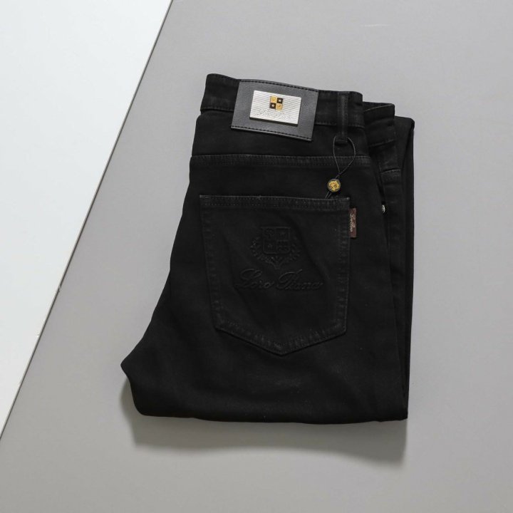 로로피아나  엠보 로고 스판 데님 팬츠 