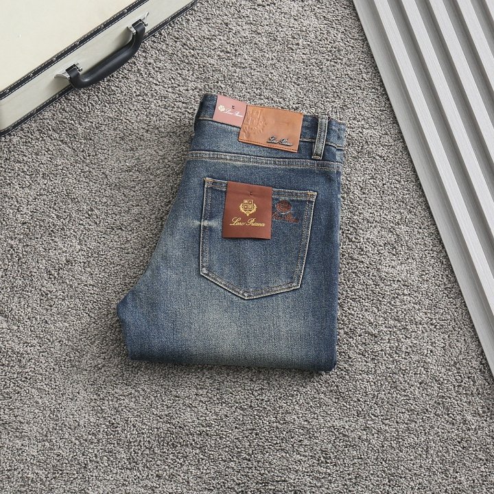 로로피아나   클래식 자수로고 스판 데님 워싱진 