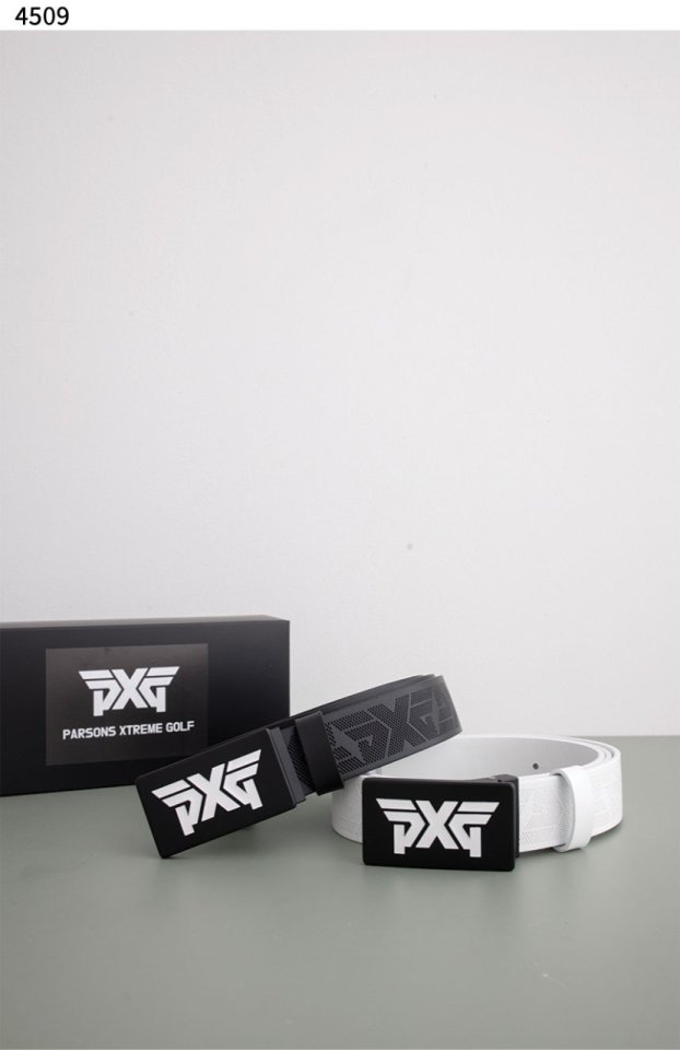 PXG   로고 펀칭 가죽 골프벨트 