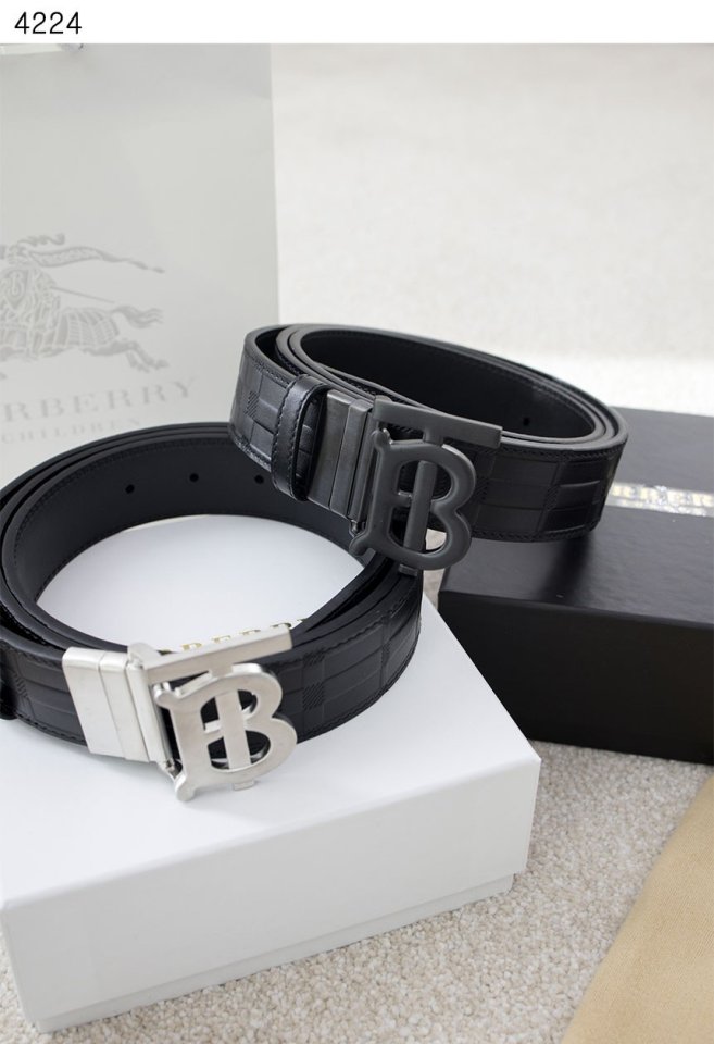 버버리  블랙체크 TB벨트 