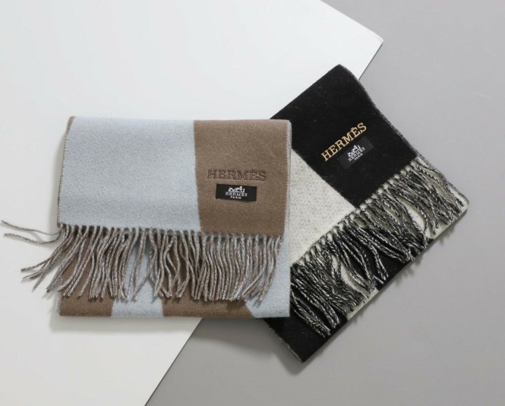 에르메스  캐시미어 홀스 투톤 머플러 