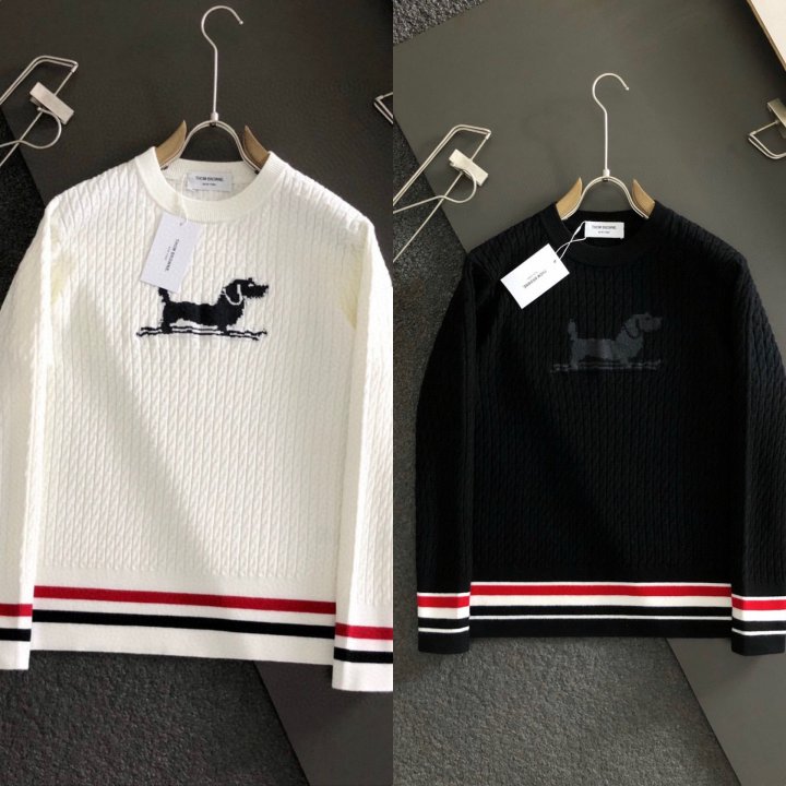 톰브라운  헥터 양모 라운드 니트