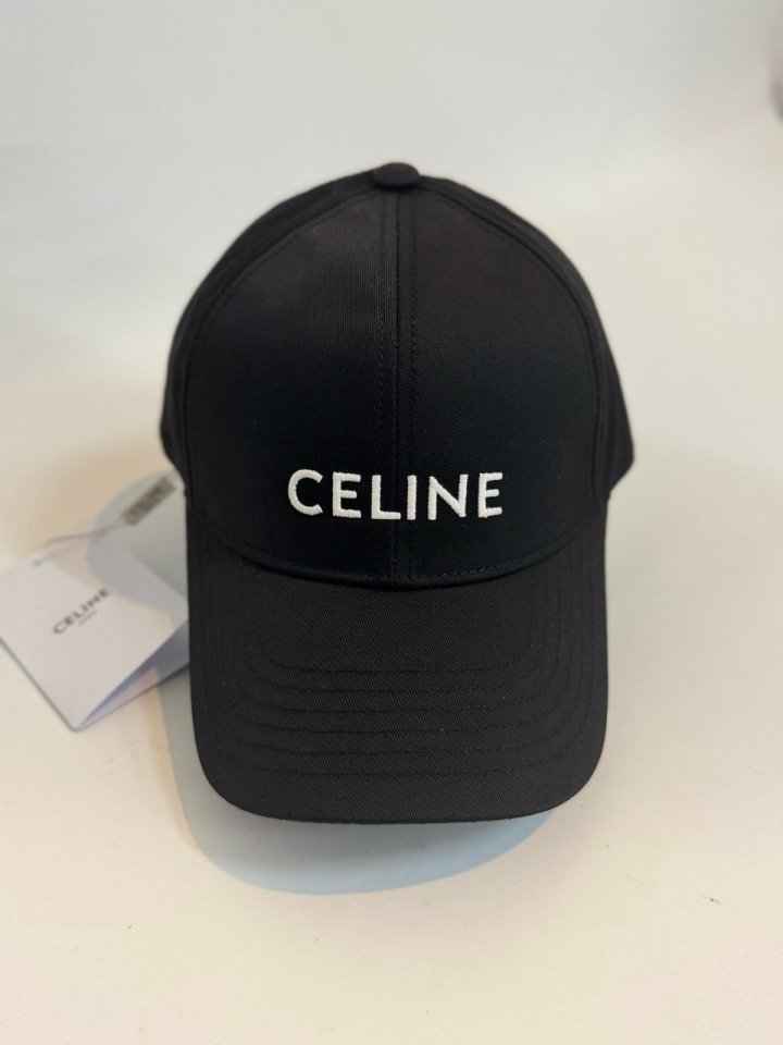 셀린느   코튼 로고 베이스볼 캡 