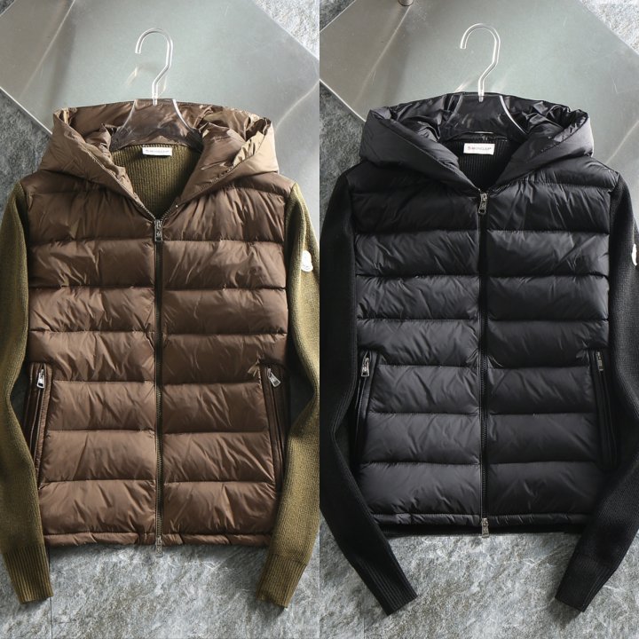 몽클레어   패치로고 니트패딩 다운점퍼