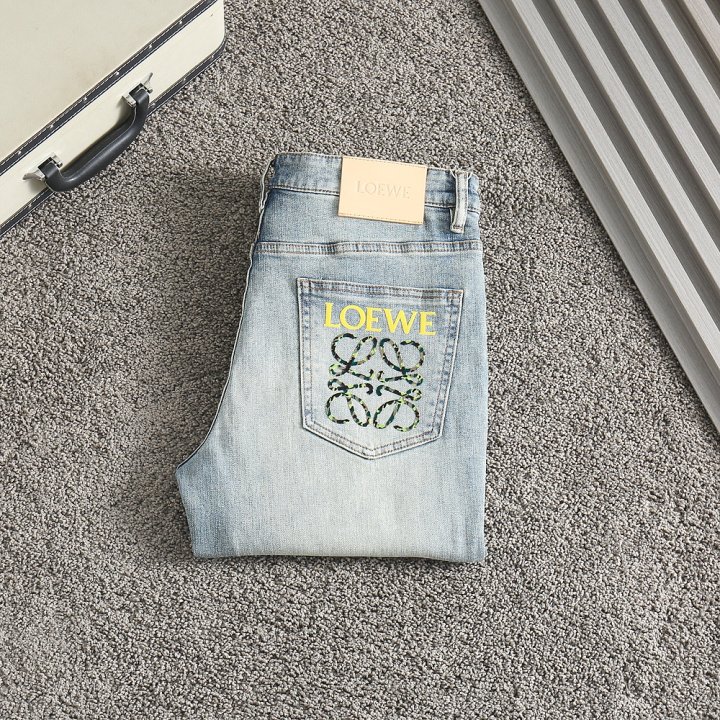 로에베  멀티로고 워싱 데님진