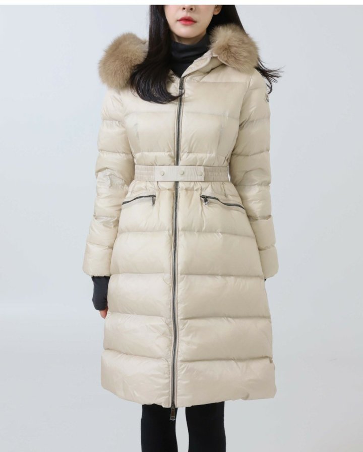 몽클레어  보에딕 후드 시어링 롱 다운재킷