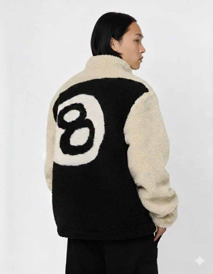 스투시  8볼 셰르파 리버시블 자켓