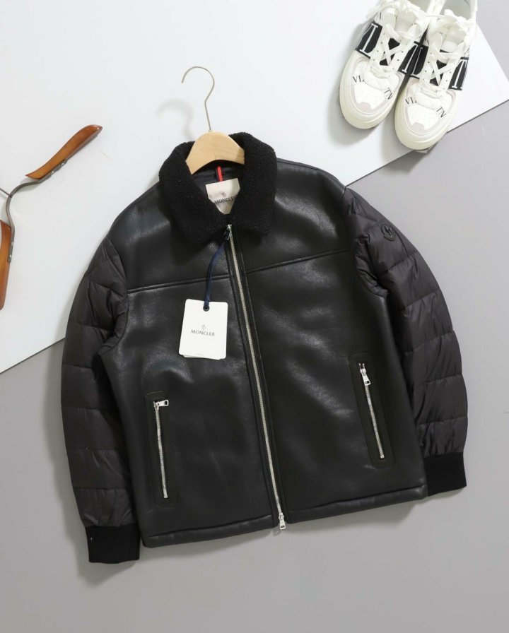 몽클레어  자라마 레더 패딩 자켓 