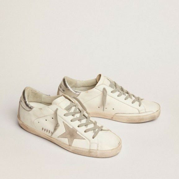 골든구스  실버힐탭&메탈 스터드 레터링 슈퍼스타 