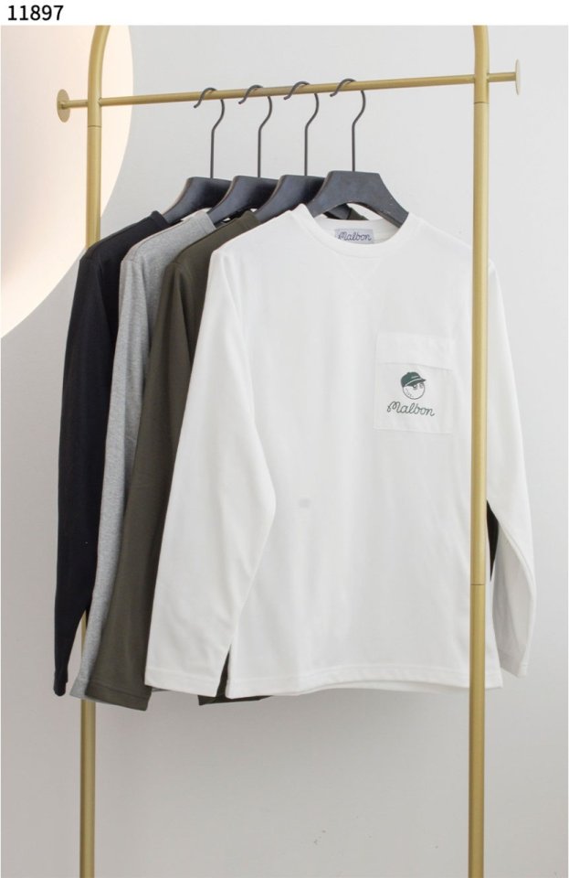 말본   남성 캡로고 긴팔 티셔츠 