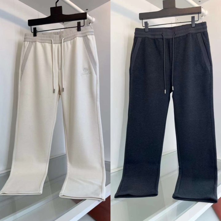 로로피아나  자수로고 클래식 양모 레귤러 팬츠