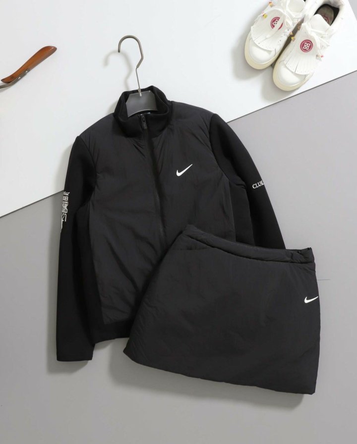 나이키 X 녹타  AWR 크루넥 집업 패딩 자켓 & 패딩 스커트 set