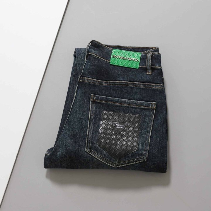 발렌시아가  인트레치아토 패턴 기모 워시 데님 팬츠  