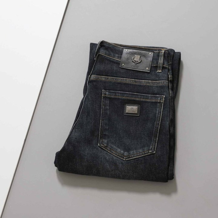 로로피아나  로고 레터링 기모 스판 데님 팬츠  