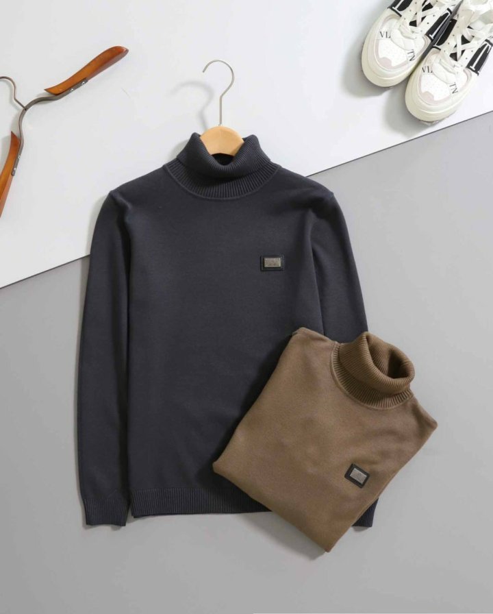 로로피아나  로고 실버탭 터틀넥 스웨터  