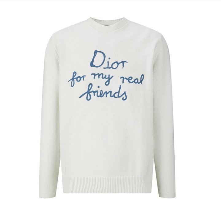 디올  For my real friends 자수 니트 스웨터 