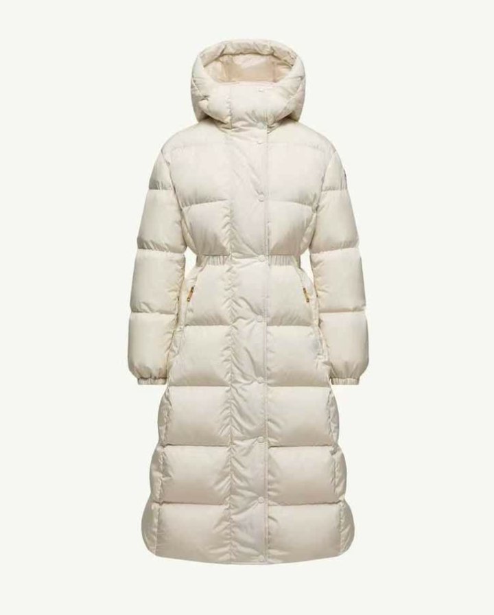 몽클레어  Chamer 울 트리밍 후드 롱 다운 재킷  