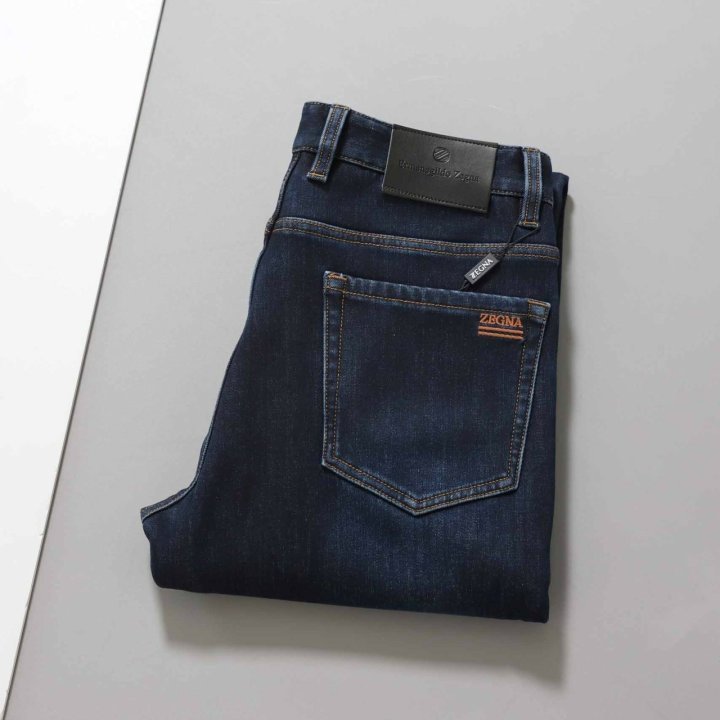 제냐  스트레이트 다크블루 기모 진  