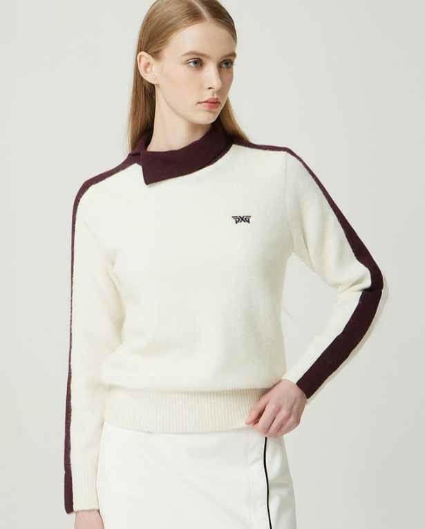 PXG  우먼 윈드프루프 뉴 하이 넥 스웨터  